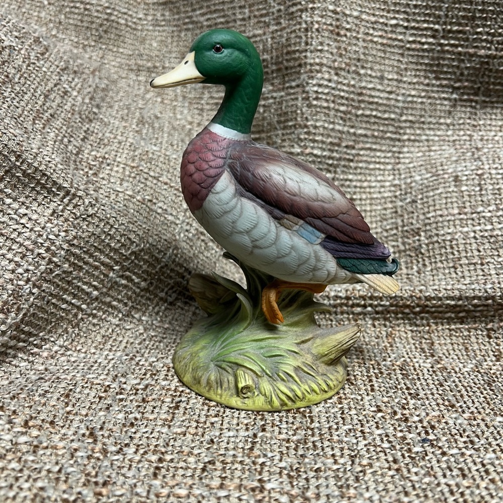 Andrea By Sadek Duck Figurine - Green and Brown